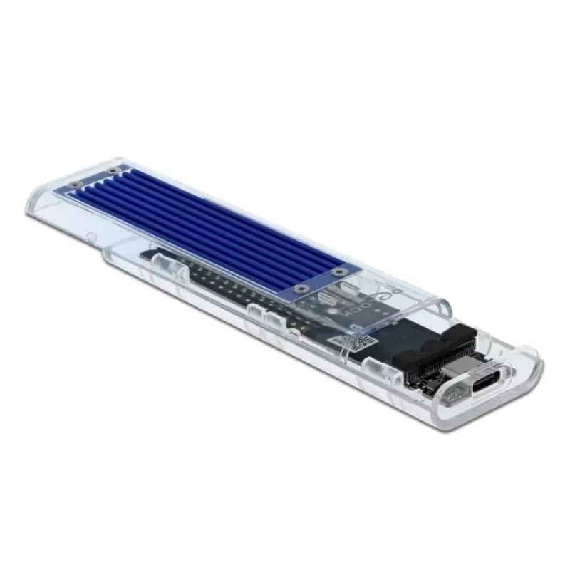 SSD-kotelo DeLOCK 42620 ulkoinen kotelo M.2 NVMe PCIe SSD:lle USB Type-C-liittimellä, läpinäkyvä