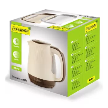 Feel-Maestro MR042 beige vedenkeitin 1,7 L beige, ruskea 2200 W