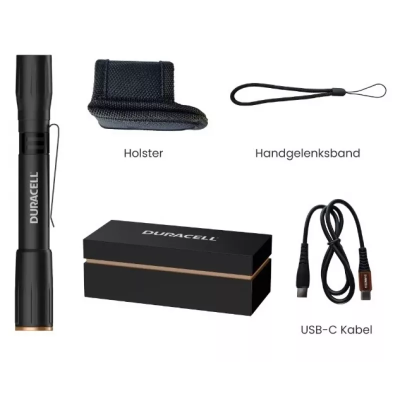 Duracell DF400R lahjalaatikko taskulamppu musta