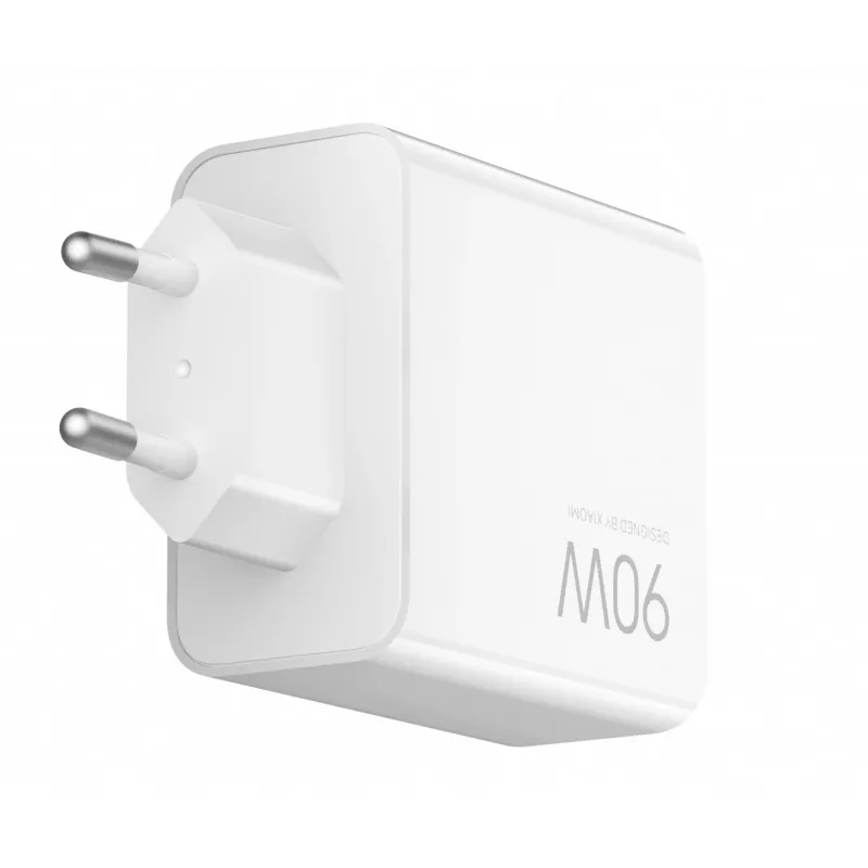 Verkkolaite Xiaomi 90W HyperCharge 3-Port EU — 90W USB-laturi kolmella lähtöportilla (EU-pistoke)