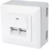 Pistorasia RJ-45 valkoinen ShiverPeaks BS74272-SET
