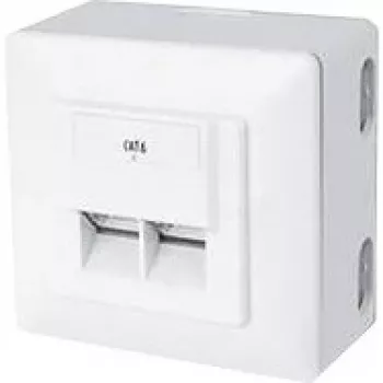 Pistorasia RJ-45 valkoinen ShiverPeaks BS74272-SET