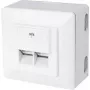 Pistorasia RJ-45 valkoinen ShiverPeaks BS74272-SET