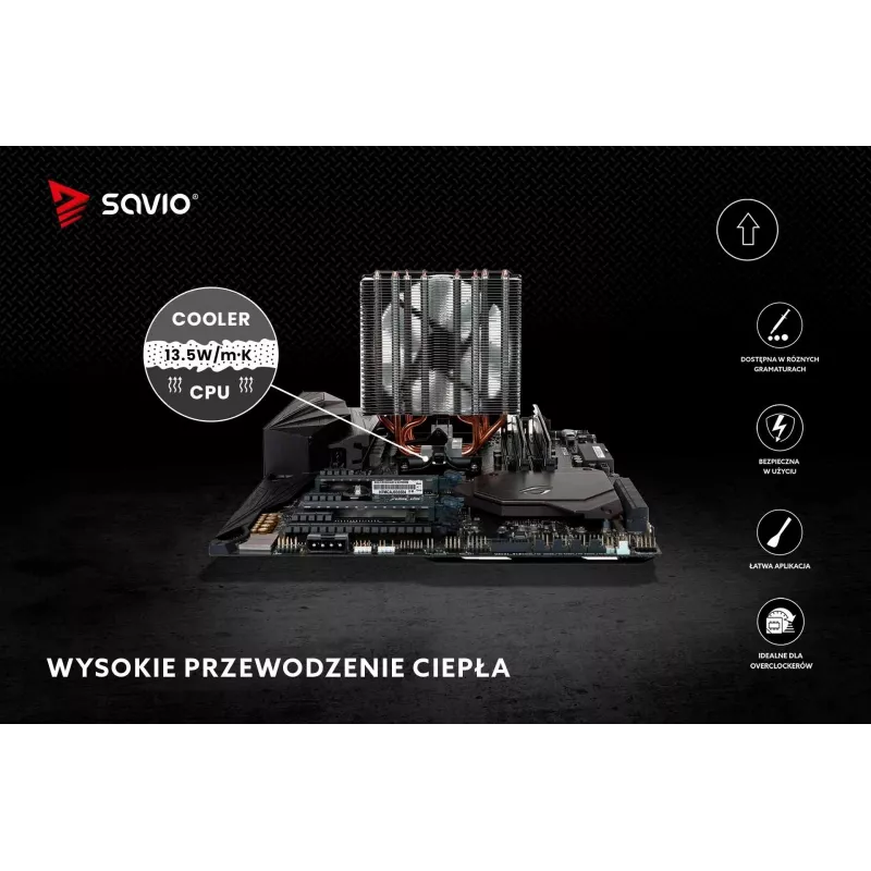 Lämpötahna SAVIO TG-03 13,5 W/m·K, 2 g — lämpötahna