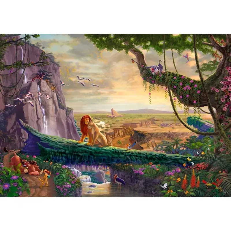 Thomas Kinkade Studios: Disney Dreams Collection - Leijonakuningas, paluu Kuningaskalliolle, palapeli 6000 palaa