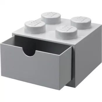 LEGO työpöytälaatikko 4, säilytyslaatikko harmaa, nupit