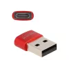 Delock - USB-sovitin - USB (uros) - 24-pin USB-C (naaras) - USB2.0 3 A - punainen (60050)