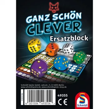 Varaustaulukko lautapeliin G3 Ganz schön clever! (matkapainos) 8-vuotiaille