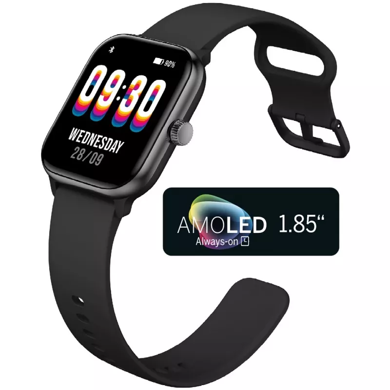 Beafon SmartWatch 201 (201_EU001BS) älykello, neliömäinen, musta-hopea