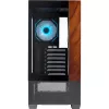 Cooler Master Elite 690 PC-kotelo, Midi-Tower, ATX, Tempered Glass - 4x ARGB-tuuletin, puu, musta