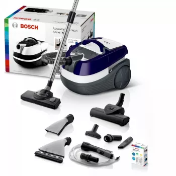 Märkä- ja kuivaimuri Bosch BWD 41740 AquaWash&Clean — 1700 W, 5 litran säiliö, EPA-suodatin, teleskooppiputki, 9 m säde, violetti