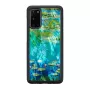 iKins suojakotelo Samsung Galaxy S20:lle — muotoilu musta Water Lilies