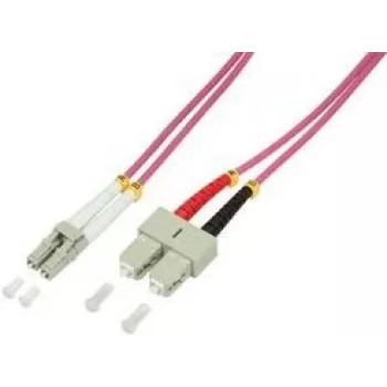 Logilink - patch-kaapeli - LC multimode (M) SC multimode (M) - 3 m - kuitu - 50/125 mikrometriä - OM4 - halogeeniton - kanervanvioletti (FP4LS03)