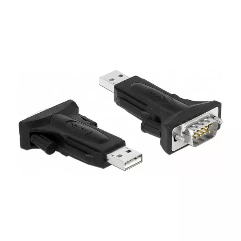Sarjakaapeli DeLOCK 66286 USB Type-A DB-9 musta 0,8 m