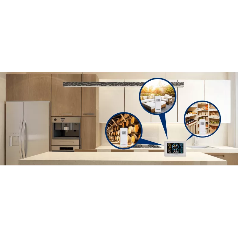 Langaton sääasema BLAUPUNKT WS40WH sisä-/ulkölämpötilan ja -kosteuden seurannalla