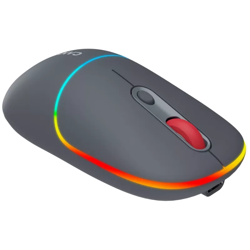 Canyon MW-22 2in1 RGB langaton hiiri - harmaa - Bluetooth/RF - 1 600 dpi - ladattava