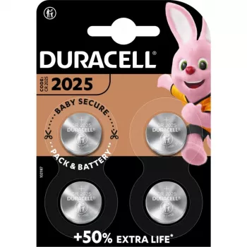 Duracell CR2025 litium-nappiparisto 3 V, 4 kpl:n pakkaus