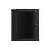 Lanberg seinäasennettava asennuskaappi 19'' 15U 600x600mm musta (lasiovi)