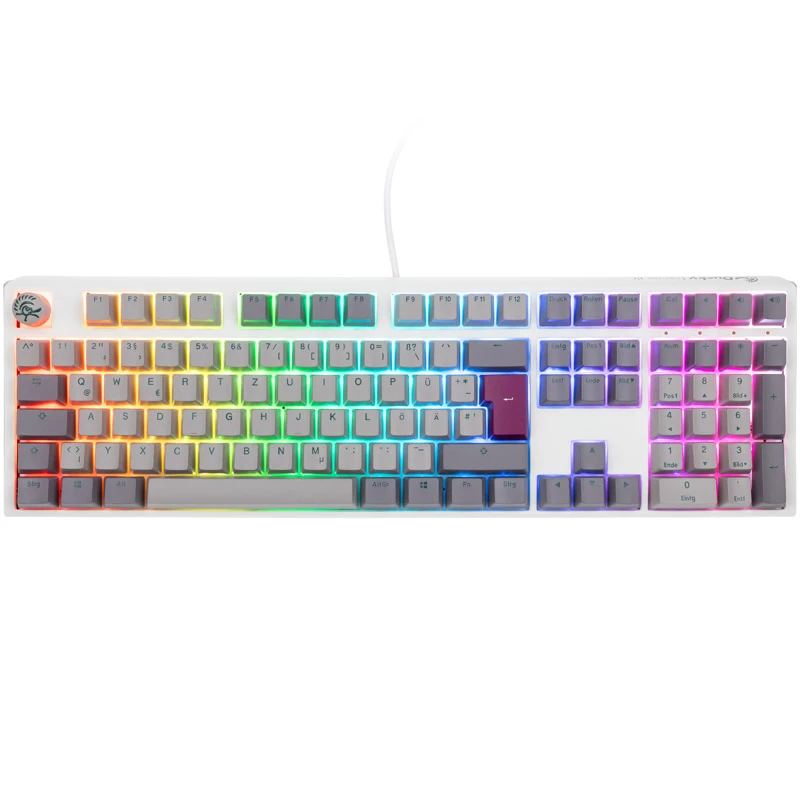 Ducky One 3 -näppäimistö, pelikäyttöön, USB, harmaa