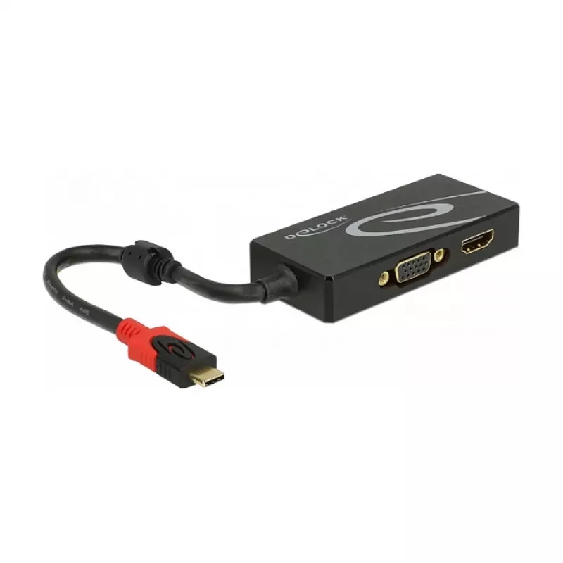 USB-näytönohjainadapteri DeLOCK 87730 3840 x 2160 pikseliä musta