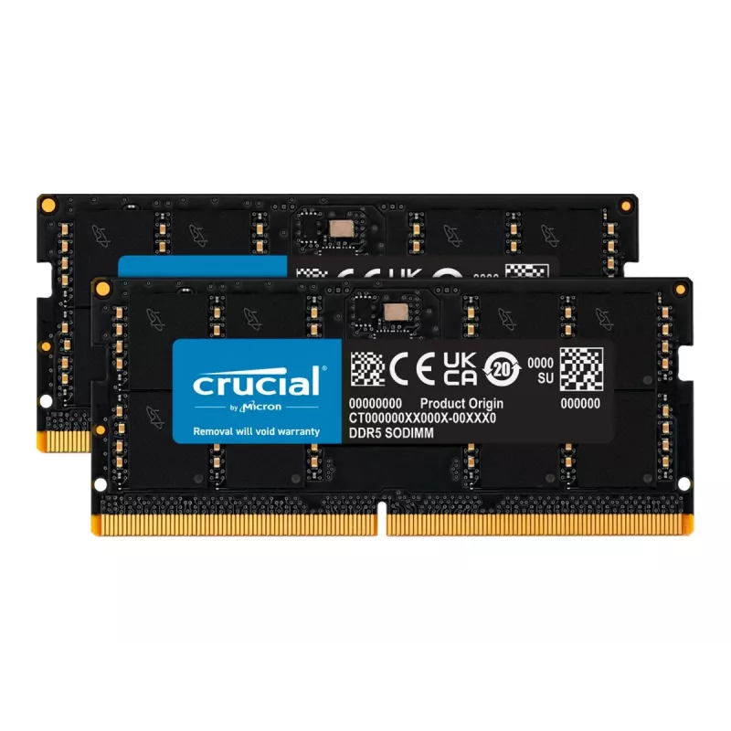 Crucial DDR5 96GB sarja 5600MHz CL46 On-die ECC SO-DIMM 262-PIN