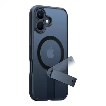 Torras Pstand Spin -kotelo iPhone 16:lle (musta)