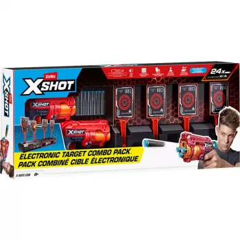 XSHOT interaktiivinen maalitaulu & Fury 4 2 kpl:n pakkaus, tikkupyssy