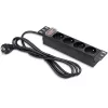 Qoltec alumiininen PDU 10'' RACK | 1U | 16A | 4xFRANZÖSISCH | 1,8m