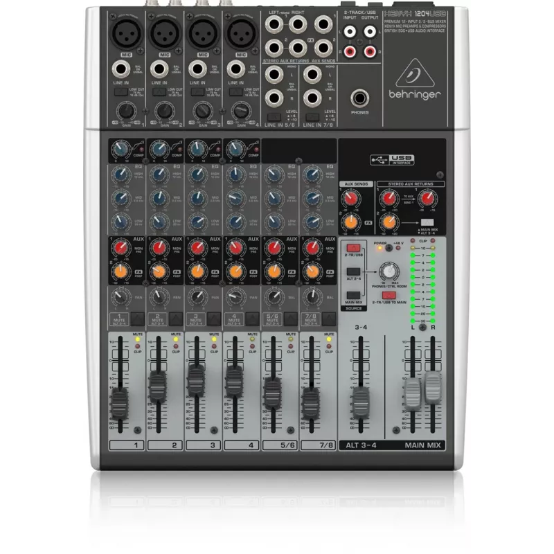 Behringer Xenyx 1204USB audiomikseri 12 kanavaa harmaa