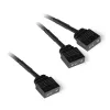 Y-kaapeliliitin aRGB 3-pin 2x 3-pin, 60cm musta, sis. liittimet