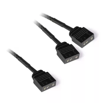 Y-kaapeliliitin aRGB 3-pin 2x 3-pin, 60cm musta, sis. liittimet