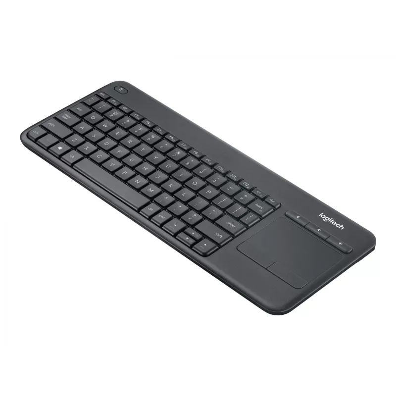 Logitech Wireless Touch Keyboard K400 Plus - näppäimistö - langaton - 2,4 GHz - tšekki - musta