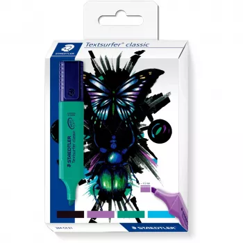 Tekstimerkki Staedtler Textmarker classic cool & cute -muotoilu 4-osainen sarja