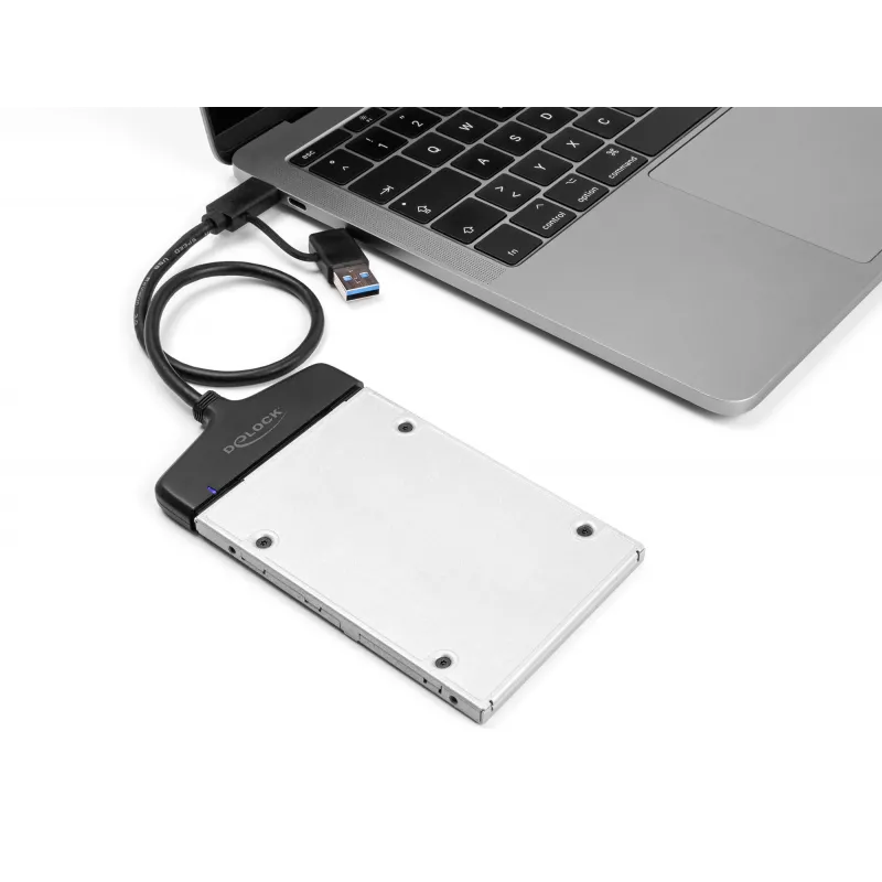 DeLOCK USB-SATA-muunnin 6 Gb/s USB Type-C Type-A 0,3 m