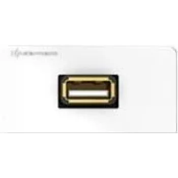 Seinäkiinnitteinen Click-moduuli Kindermann Design USB 1 moduuli valkoinen RAL 9010