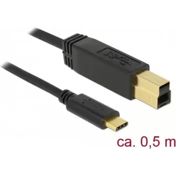 USB-kaapeli DeLOCK 83674 USB 3.2 Gen 2 0,5 m USB C USB B musta