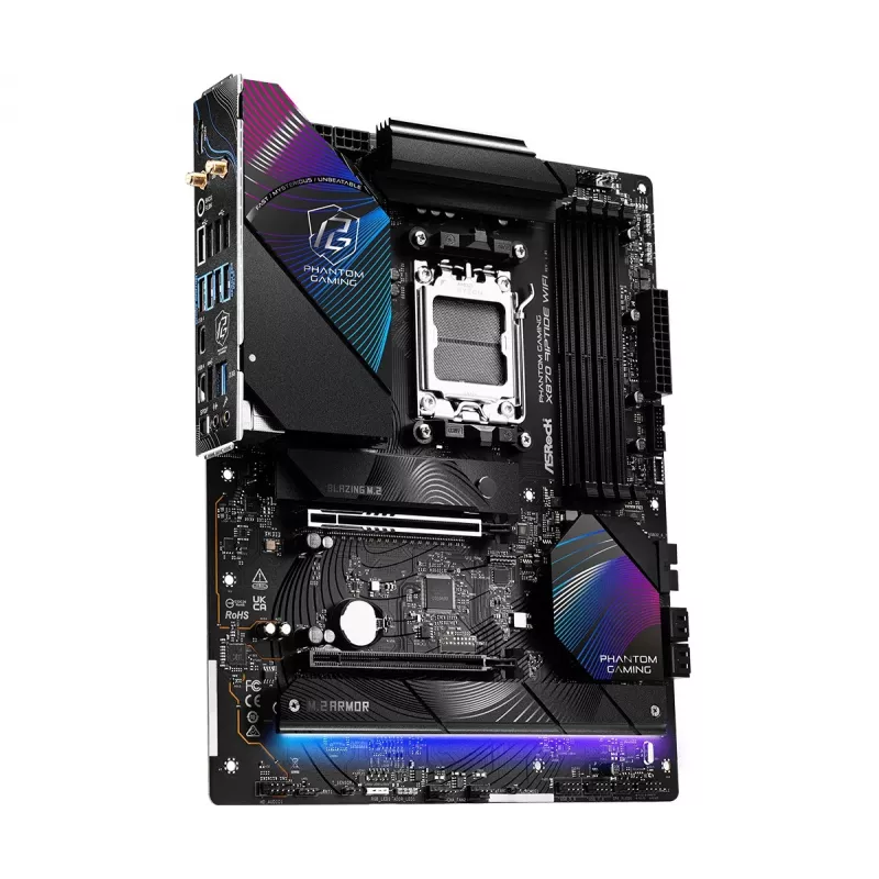 Emolevy ASRock X870 Riptide WiFi — ATX, AMD X870, Socket AM5, DDR5, 4 DIMM, 256 GB, Wi-Fi 7, 2,5GbE