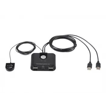 USB 2.0 2-portin oheislaitteiden jakolaite ATEN US224AT — USB Type-A, 1,8 m kaapeli, musta