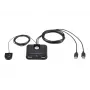 USB 2.0 2-portin oheislaitteiden jakolaite ATEN US224AT — USB Type-A, 1,8 m kaapeli, musta