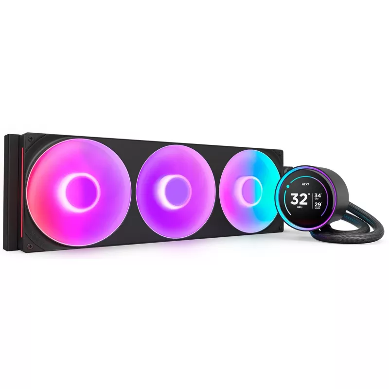 Kraken Elite 420 RGB 420 mm, nestetuuletus musta