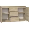 Topeshop KOMODA 2D3S DĄB SONOMA -lipasto