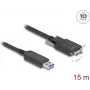 Aktiivinen optinen kaapeli DeLOCK 83217 USB 10 Gbps Type-A - Micro-B 15 m