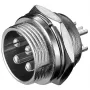 Mikrofonin kojerasialiitin, 4-pin, asennusliitäntä musta, 1 kpl