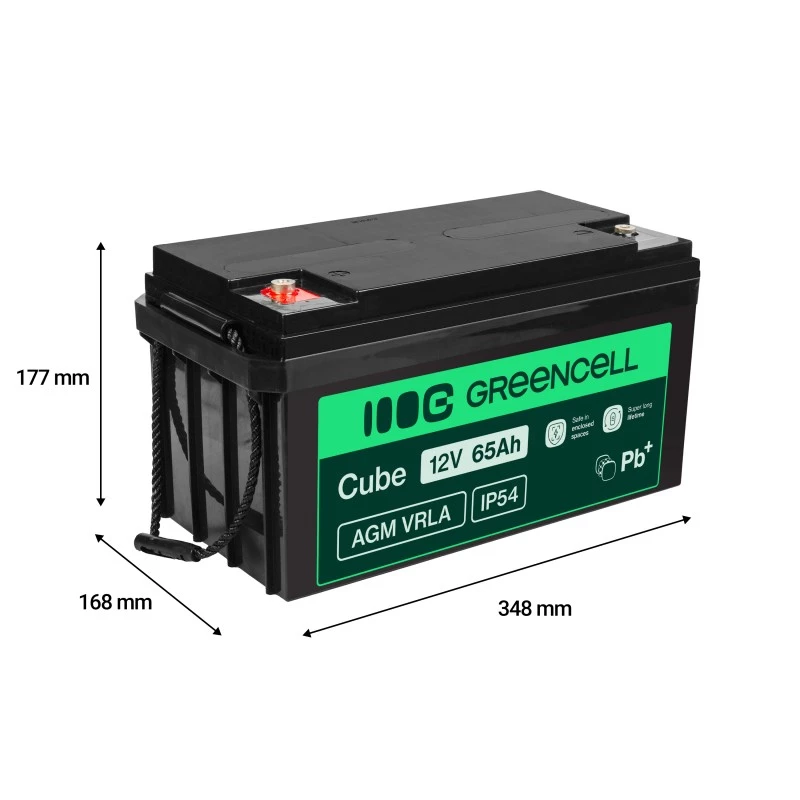 AGM VRLA -akku 12V 65Ah IP54