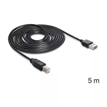 USB-kaapeli DeLOCK 85553 USB 2.0 5 m USB A USB B musta