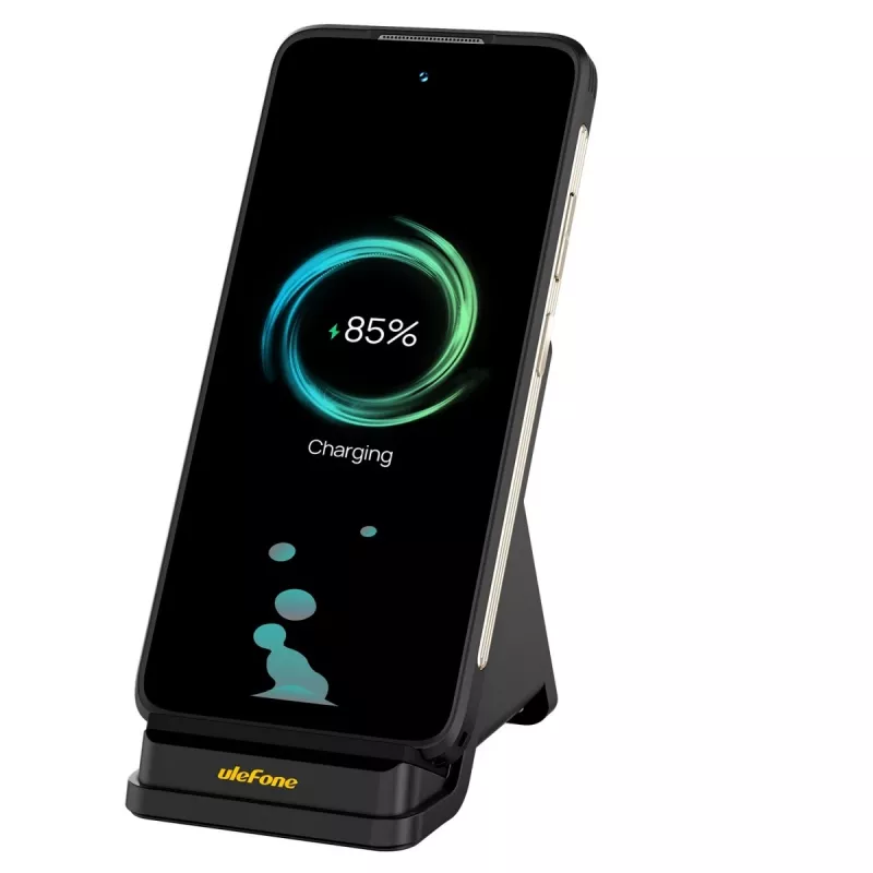 UleFone sisäkäyttöön tarkoitettu älypuhelimen laturi WCS01 – 50 W USB Type-C, langaton pikalataus, musta