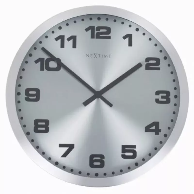 NeXtime seinäkello 2906zw Mercure, Ø25 cm, hopea