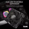 Corsair iCUE LINK RX120 MAX 120 mm kotelotuuletin - musta