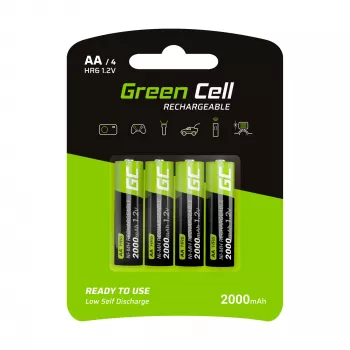 Green Cell GR02 NiMH AA -akut, 4 kpl, 2000 mAh