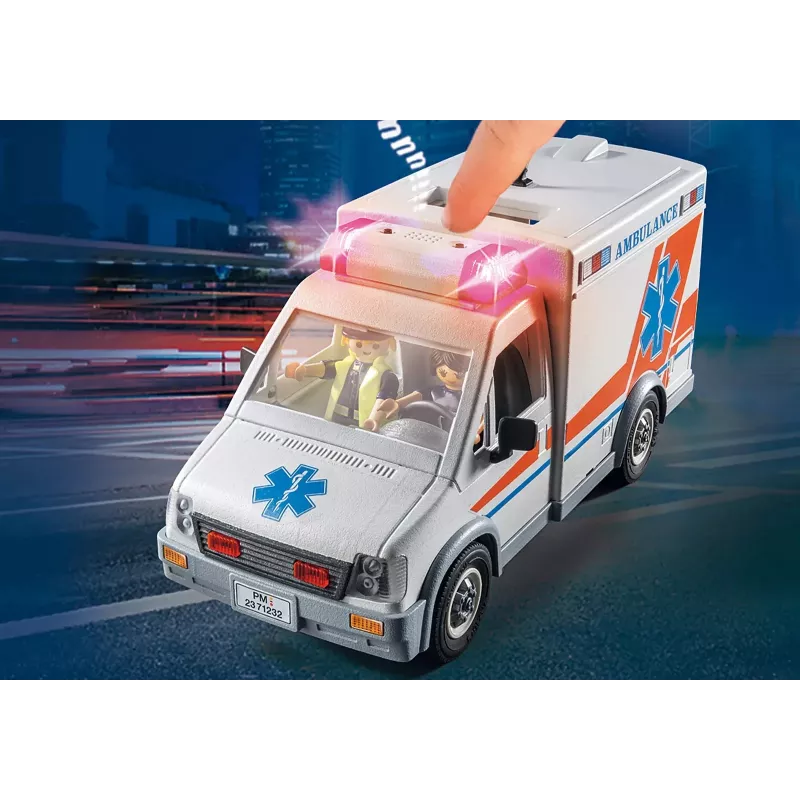 Lelupaloauto PLAYMOBIL 71232 — monivärinen, 4–10-vuotiaille, AAA-paristo